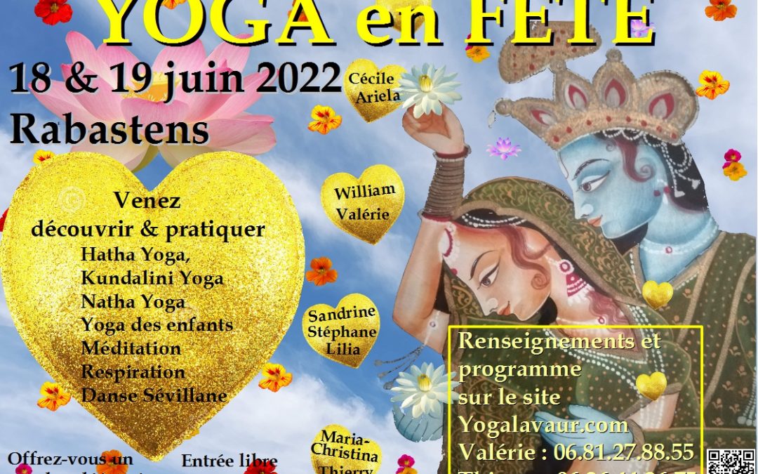 “Yoga en Fête” le 18 & 19 juin 2022 à RABASTENS